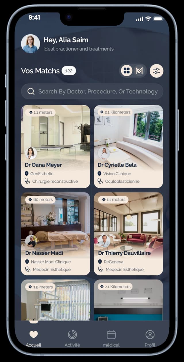 Aesthetic Match App Interface